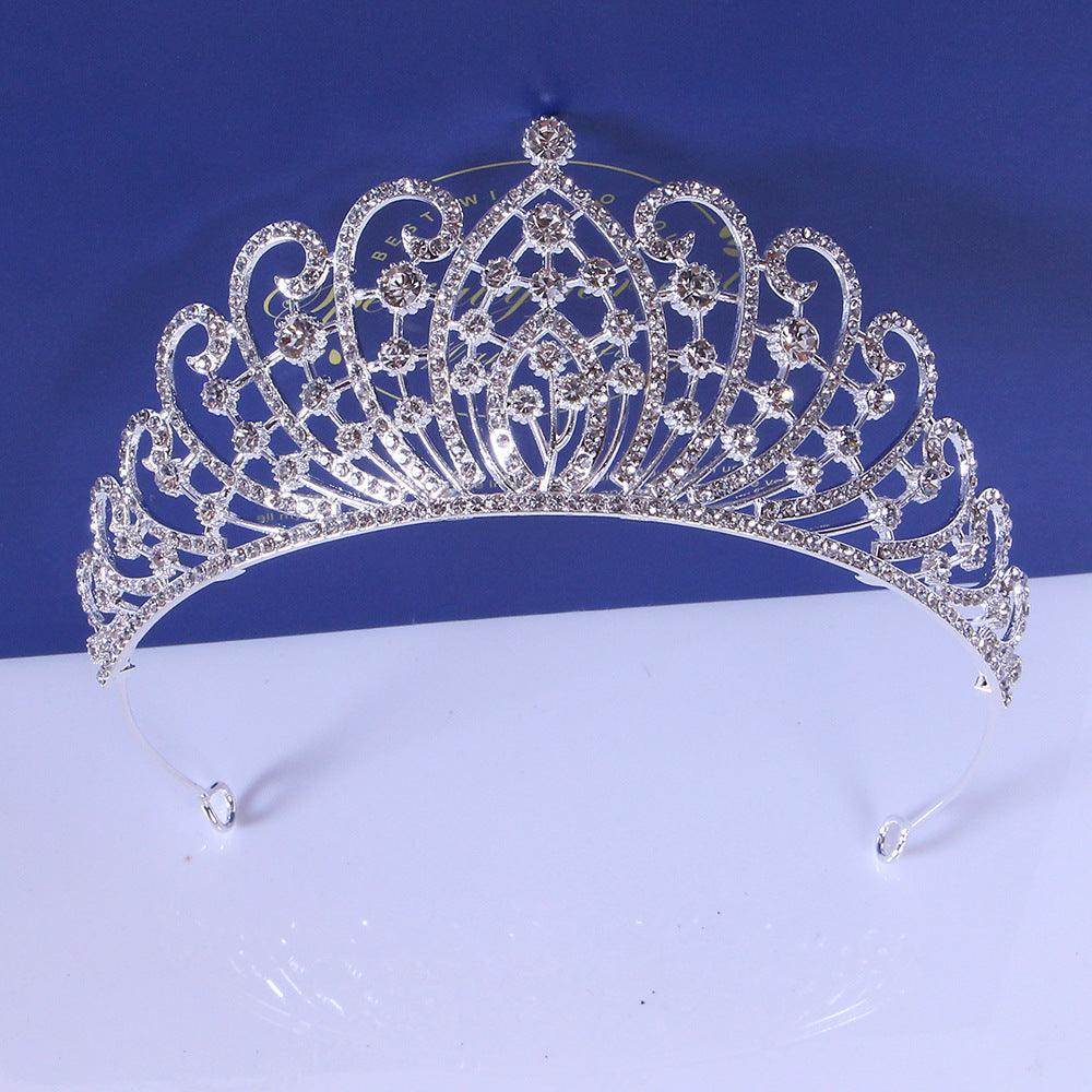 Bridal Crown Tiara Alloy Thick Silver Gold Crown Princess Bridal wedding accessories 650390631349 - COCOMELODY